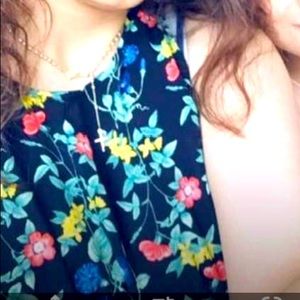 Black printed blouse